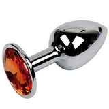 Metal Anal Butt Plug Colored Jewel, 6 colors - Free Shipping