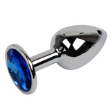 Metal Anal Butt Plug Colored Jewel, 6 colors - Free Shipping