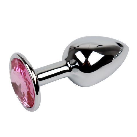 Metal Anal Butt Plug Colored Jewel, 6 colors - Free Shipping