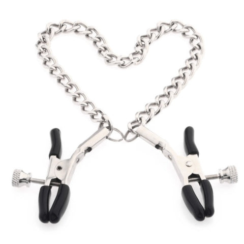Nipple Clamps with Metal Chain, Adjustable - Free Shipping