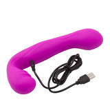Strapless Strap-on Vibrator Dildo, USB Charge - Free Shipping
