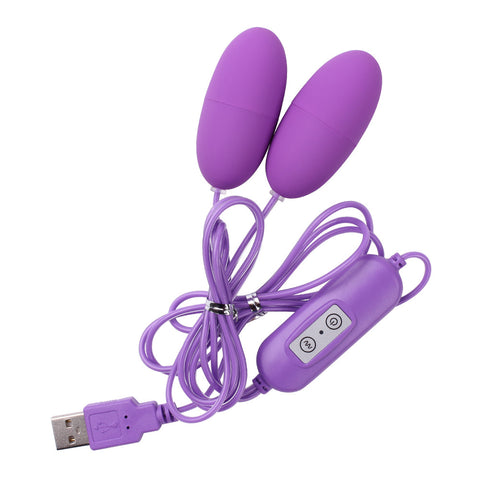 Dual Egg Vibrator, USB Plug in, 3 colors - Free Shipping