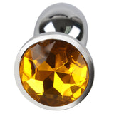 Metal Anal Butt Plug Colored Jewel, 6 colors - Free Shipping