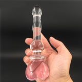 Pink Heart Glass Dildo - Free Shipping