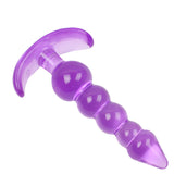 Beaded Anal Butt Plug Silicone Gel, 2 colors - Free Shipping