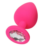 Anal Butt Plug Silicone Colored Jewel, 2 colors - Free Shipping